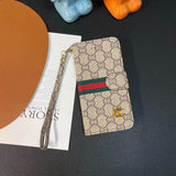 Brown GG Pattern Flip Cover Phone Case with Card Holder for iPhone 16 Pro Max | LX076 - yTagCase