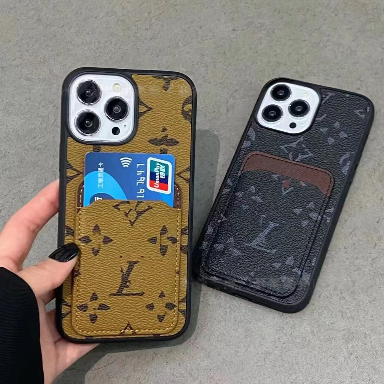 LV floral phone case with secure card slot and crossbody strap in vibrant yellow with full-body protection and boho aesthetic