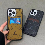 LV floral phone case with secure card slot and crossbody strap in vibrant yellow with full-body protection and boho aesthetic