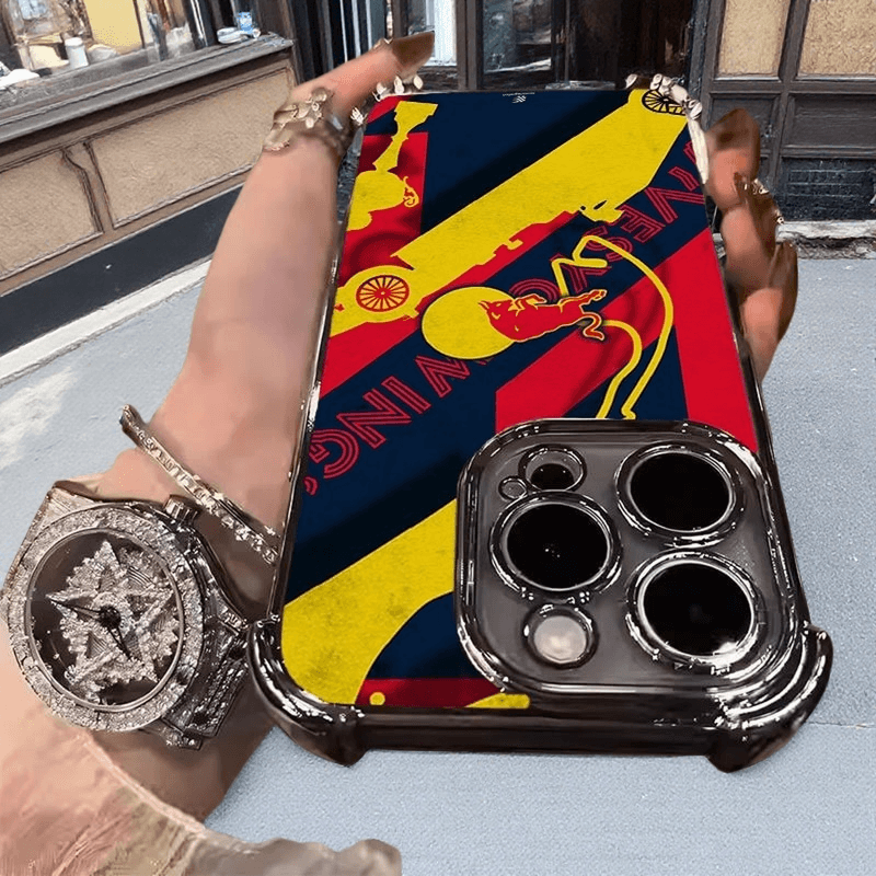 Speed Tri-Color Red Bull Phone Case Durable Shockproof Cheetah Print Design for iPhone Samsung Google RB15 - yTagCase