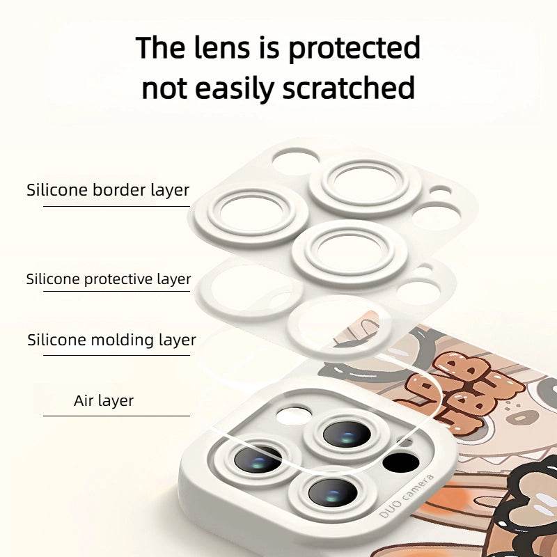 Sky Blue Labubu Peeking Phone Case - Trendy Protective LB014 - yTagCase