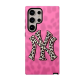 Pink NYC Cheetah Print Military Grade Phone Case with Animal Texture for iPhone 14 Plus - Durable & Fashionable