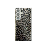 Durable Samsung S24 Ultra Cover with cheetah print glitter and precise fit - Military-grade shockproof phone case