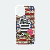 Cheetah print phone case for iPhone 14 Plus with card holder