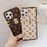 Slim and durable LV trunk design phone case with vintage sophistication, MagSafe compatible and boho aesthetic for everyday protection