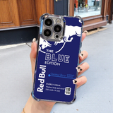 Stylish Blue Red Bull Phone Case with shock-absorbing corners, military-grade drop protection for iPhone Samsung Google