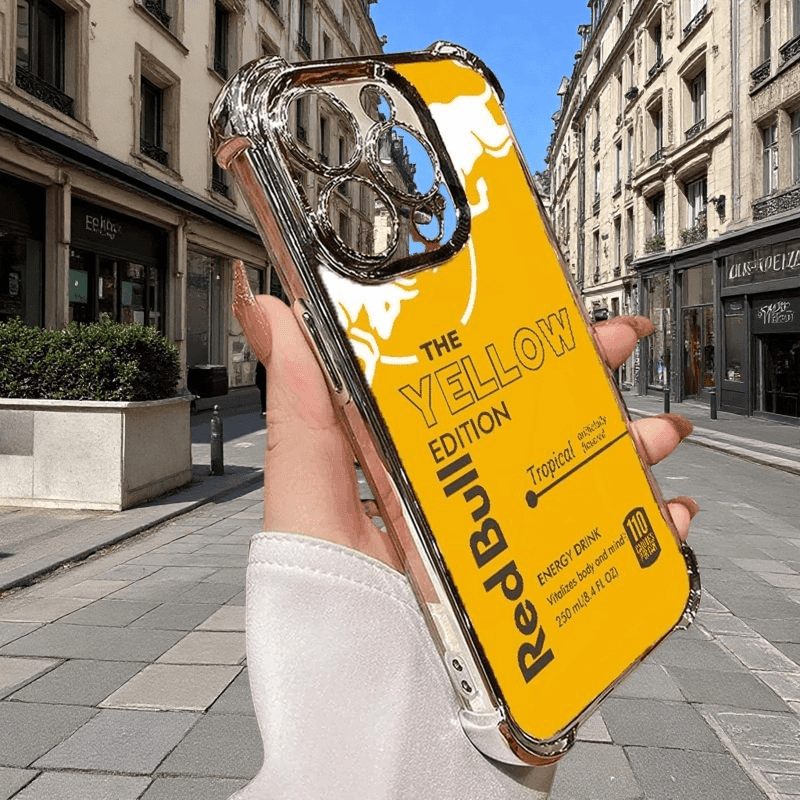 Energy Yellow Red Bull Phone Case Durable Shockproof Protective Cover for iPhone Samsung Google RB10 - yTagCase