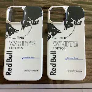 White - Red Bull Phone Case MagSafe Compatible Dual Protection Glossy/Matte Finish for iPhone Samsung RB034 - yTagCase