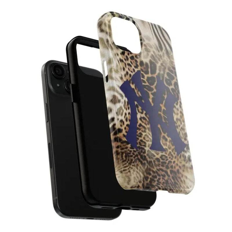 New York Cheetah Print Phone Case - Durable Animal Texture Protective Cover for iPhone 14 Plus Samsung S24 Ultra LP37 - yTagCase
