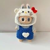 Blue Labubu Kitty Outfit Set for 17cm Labubu doll