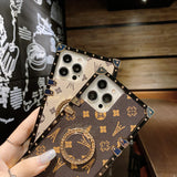 LV-inspired phone case with iconic trunk design scratch-resistant matte finish for lasting aesthetic