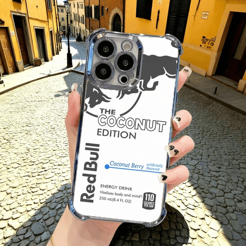 White Red Bull Phone Case Durable Shockproof Protective Cover for iPhone Samsung Google RB02 - yTagCase