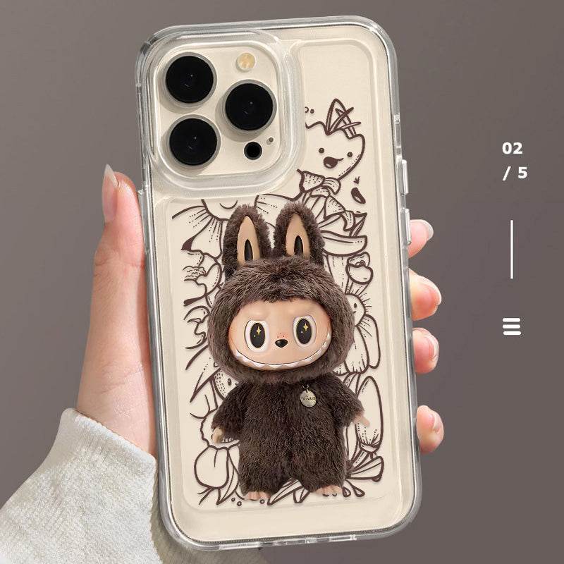 Labubu Cute Cartoon Transparent Full Cover Phone Case - Trendy Playful LB002 - yTagCase