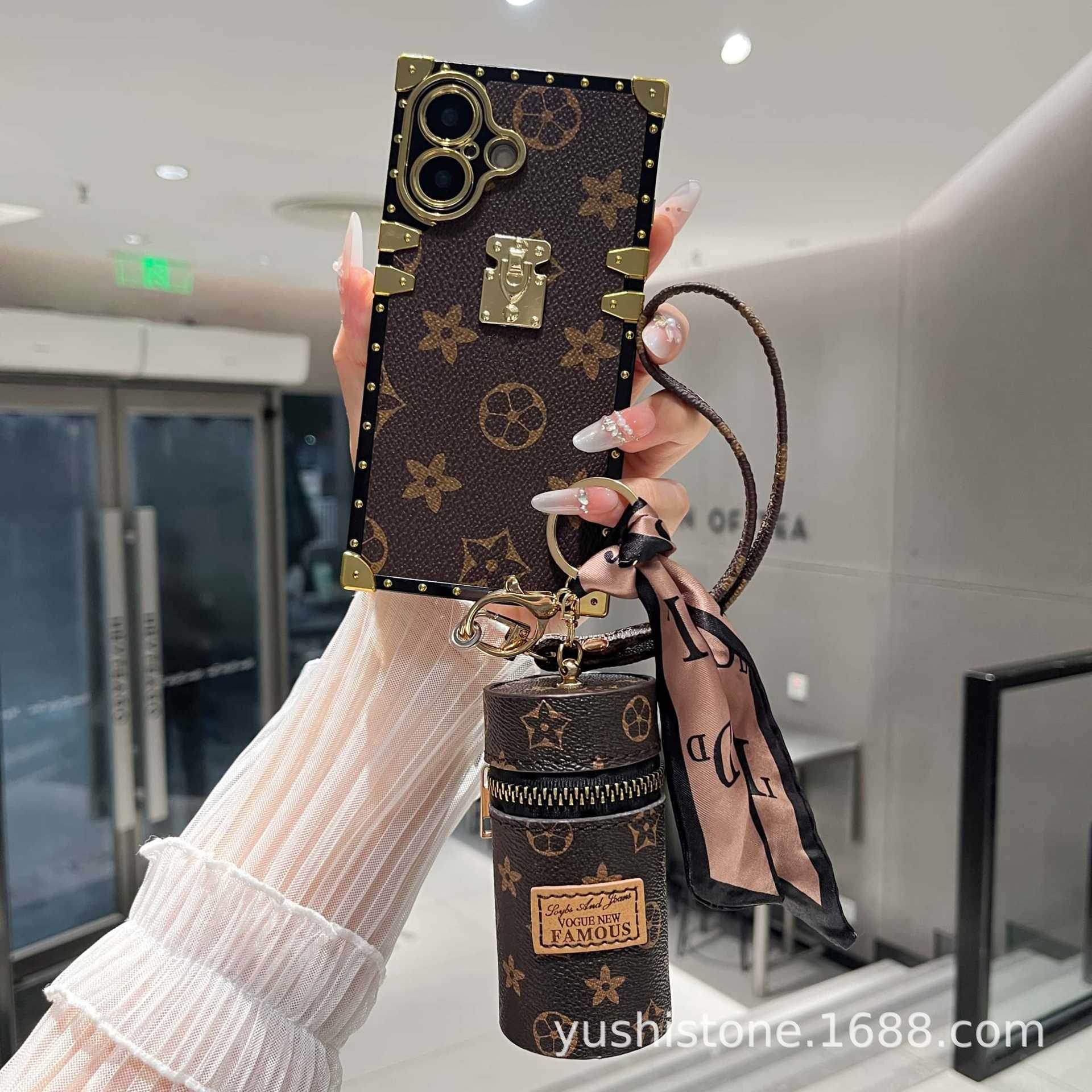 Brown LV Trunk Collection Phone Case With Organizer Bag | LX014 - yTagCase