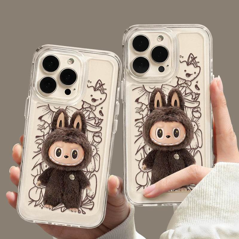 Labubu Cute Cartoon Transparent Full Cover Phone Case - Trendy Playful LB002 - yTagCase