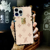Beige LV Trunk Series Phone Case with premium matte finish for a luxe look blending Y2K nostalgia and modern minimalist aesthetics iPhone 15 Pro Max
