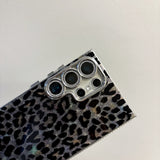 Shockproof Cheetah Print Glitter Phone Case with military-grade protection for Samsung S24 Ultra - Sparkling design