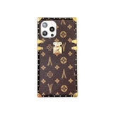 LV trunk pattern phone case curated luxury vibe with scratch-resistant coating for iPhone and Samsung