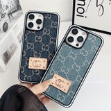 Deep Blue GG Denim Luxury Phone Case for iPhone 16 Pro Max LX102 - yTagCase