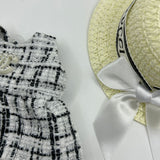 High-quality silver Labubu doll costume with matching hat for 17cm figures